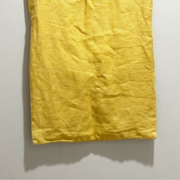 POTTERY BARN Gold 4-Button Woven Linen Lumbar Pillow Cover Contemporary 18”X26” - Picture 3 of 10